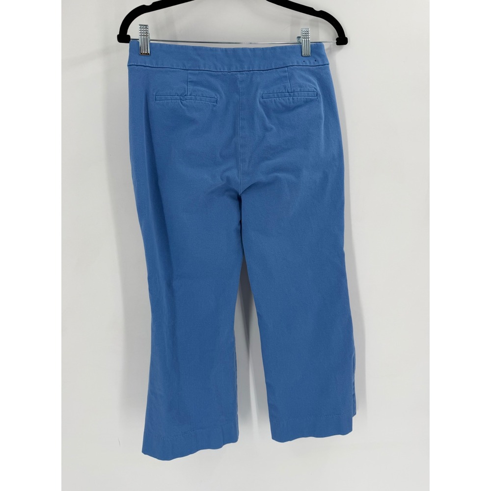 J.Crew Kelsey Pant Women 6P Blue Cropped Wide Leg BG358 Preppy Coastal - Picture 6 of 12